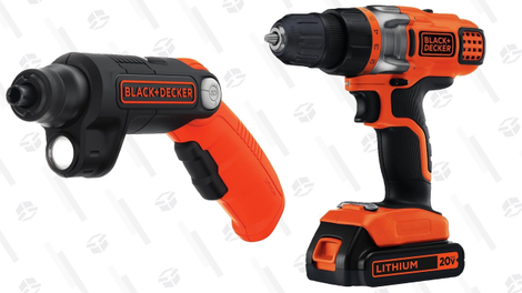 Black & Decker 20V Drill | $40 | AmazonBlack & Decker 4V Electric Screwdriver | $12 | Amazon